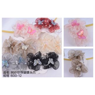 Organza Pearl Butterfly Hair Claw