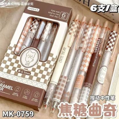 Caramel Cookie Click Pens, Box of 6